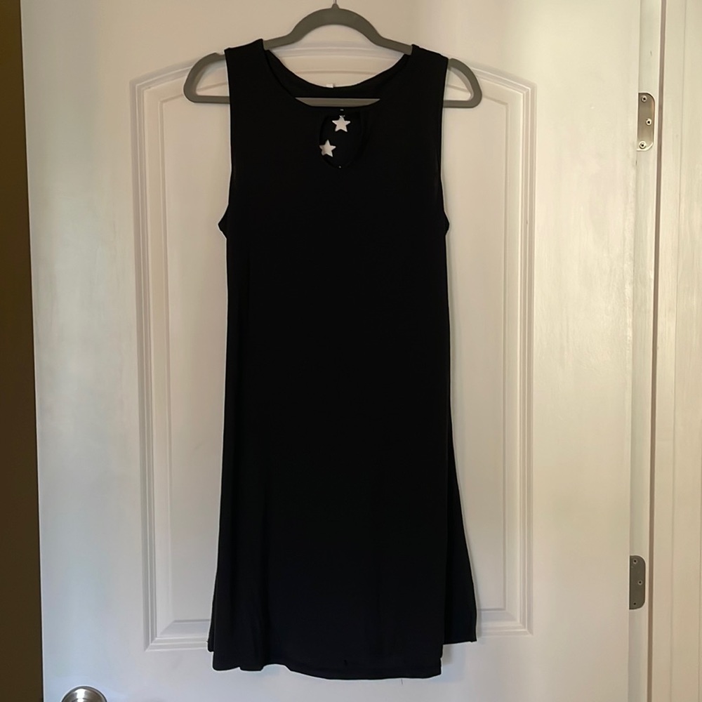 Black Swim Cover-Up with American Flag detail